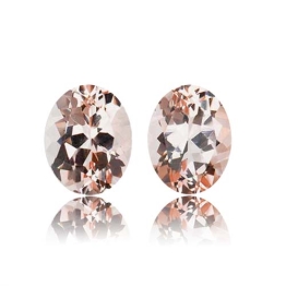 Morganite,Matched Pairs Long 3.43-Carat