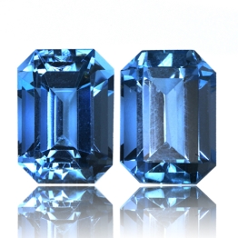 Aquamarine,Matched Pairs 3.16-Carat