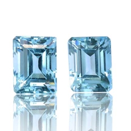 Aquamarine,Matched Pairs 3.70-Carat