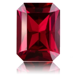 Rhodolite Garnet,Emerald Cut 6.47-Carat