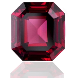 Rhodolite Garnet,Emerald Cut 7.80-Carat