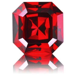 Rhodolite Garnet,Emerald Cut 3.89-Carat