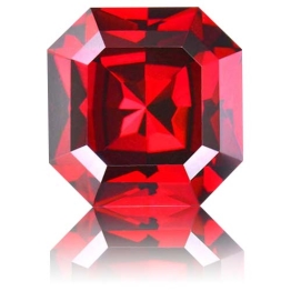 Rhodolite Garnet,Emerald Cut 3.89-Carat