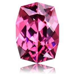 Rhodolite Garnet,Cushion 3.52-Carat