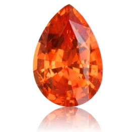 Spessartite Mandarin Garnet,Pear 1.55-Carat