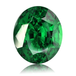 Tsavorite,Oval 3.17-Carat