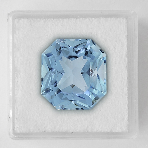 Aquamarine Asscher 9.58 Carat - Rare Gemstone Company
