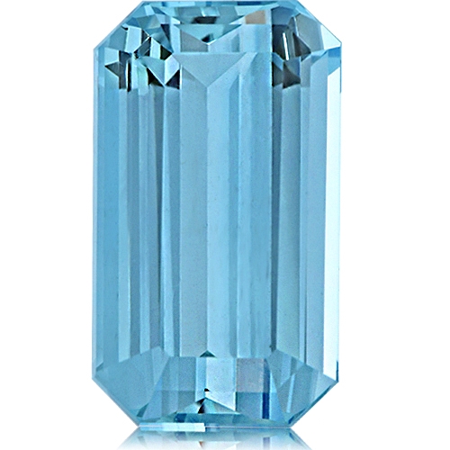 Aquamarine,Emerald Cut 5.16-Carat