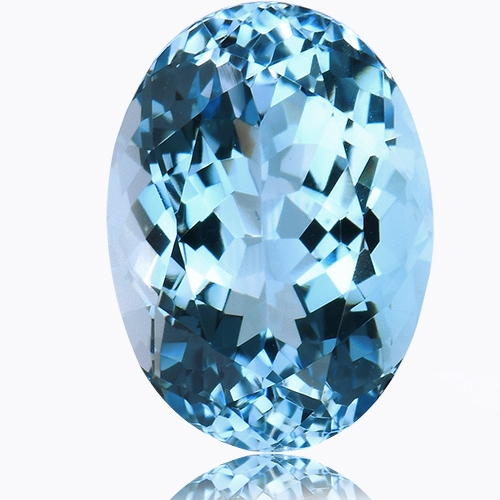 Aquamarine,Oval 6.69-Carat
