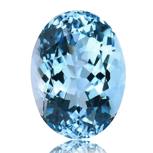 Aquamarine,Oval 6.69-Carat