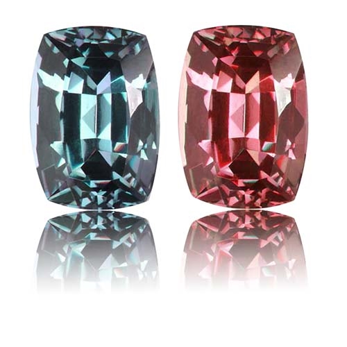 Color Change Garnet,Cushion 1.28-Carat