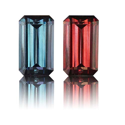 Color Change Garnet,Emerald Cut 2.24-Carat