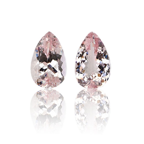 Morganite,Matched Pairs 5.54-Carat