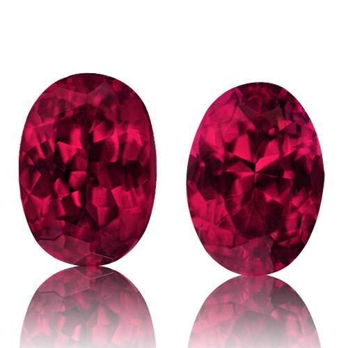 Rhodolite Garnet,Matched Pairs 6.09-Carat