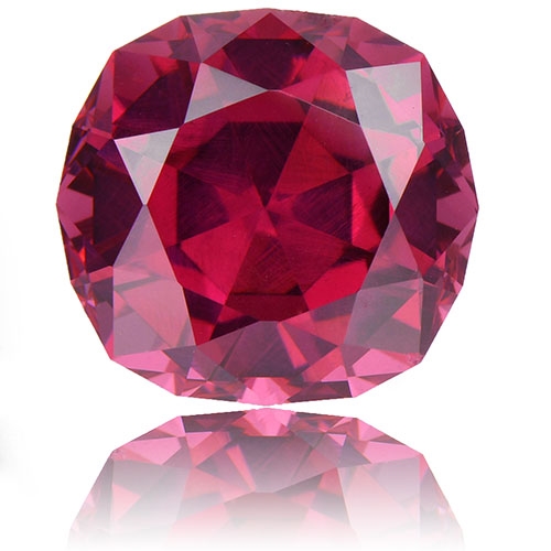 Rhodolite Garnet,Cushion 3.58-Carat