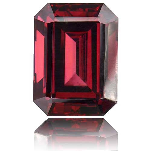 Rhodolite Garnet,Emerald Cut 9.48-Carat