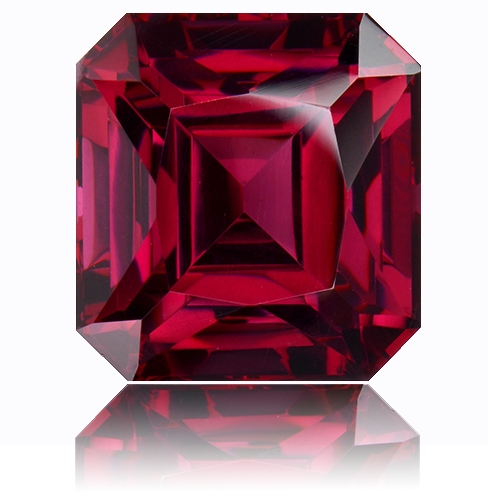 Rhodolite Garnet,Emerald Cut 8.62-Carat