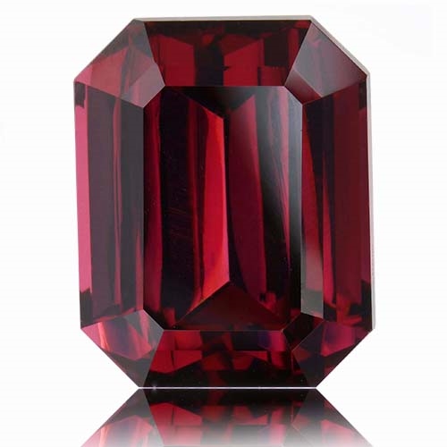 Rhodolite Garnet,Emerald Cut 15.76-Carat