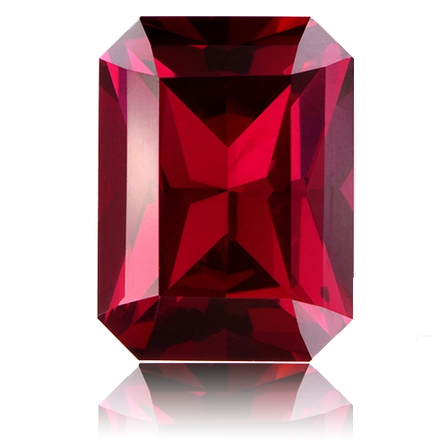 Rhodolite Garnet,Emerald Cut 6.47-Carat