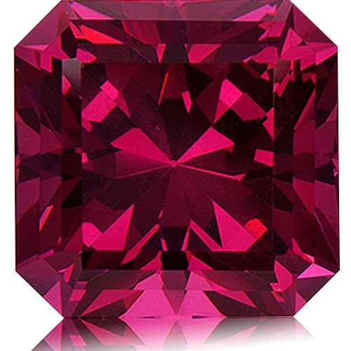 Rhodolite Garnet,Emerald Cut 6.20-Carat