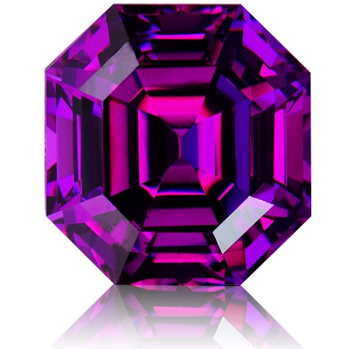 Rhodolite Garnet,Asscher 2.91-Carat