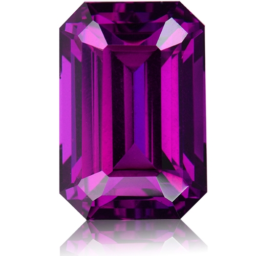 Rhodolite Garnet,Emerald Cut 3.40-Carat