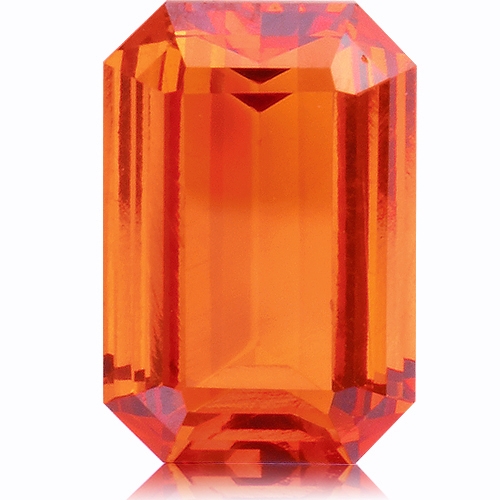Spessartite Mandarin Garnet,Emerald Cut 3.69-Carat