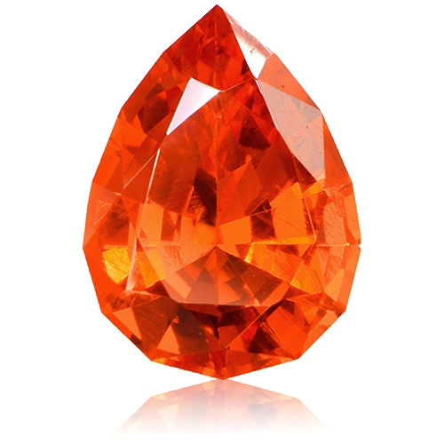Spessartite Mandarin Garnet,Pear 4.06-Carat