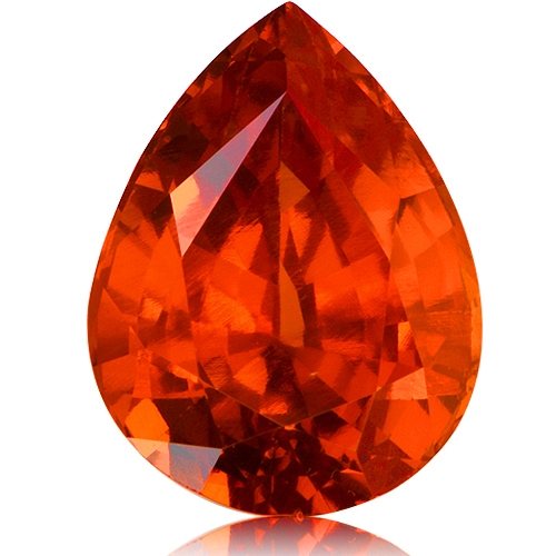 Spessartite Mandarin Garnet,Pear 5.68-Carat