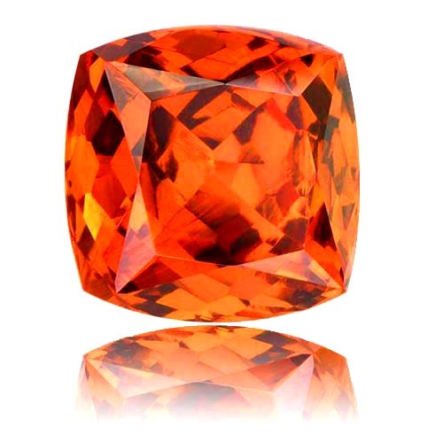Spessartite Mandarin Garnet,Cushion 3.22-Carat
