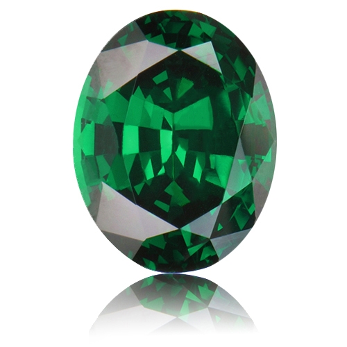 Tsavorite,Oval 5.72-Carat