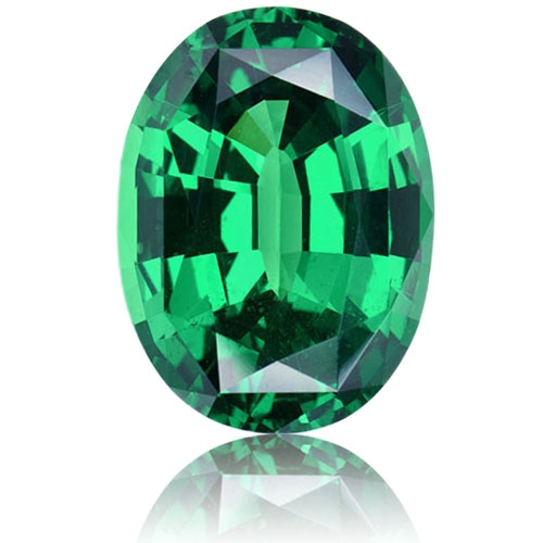 Tsavorite,Oval 6.74-Carat