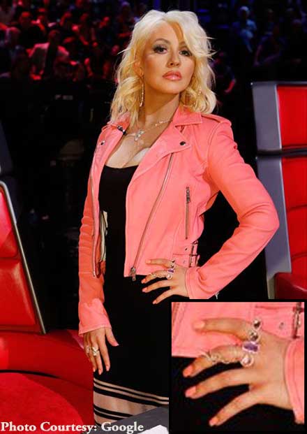 Christiana Aguilera Tourmaline Jewelry The Voice 2015.jpg