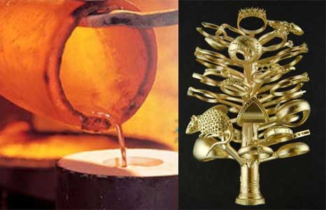 Pouring gold gold jewelry tree.jpg