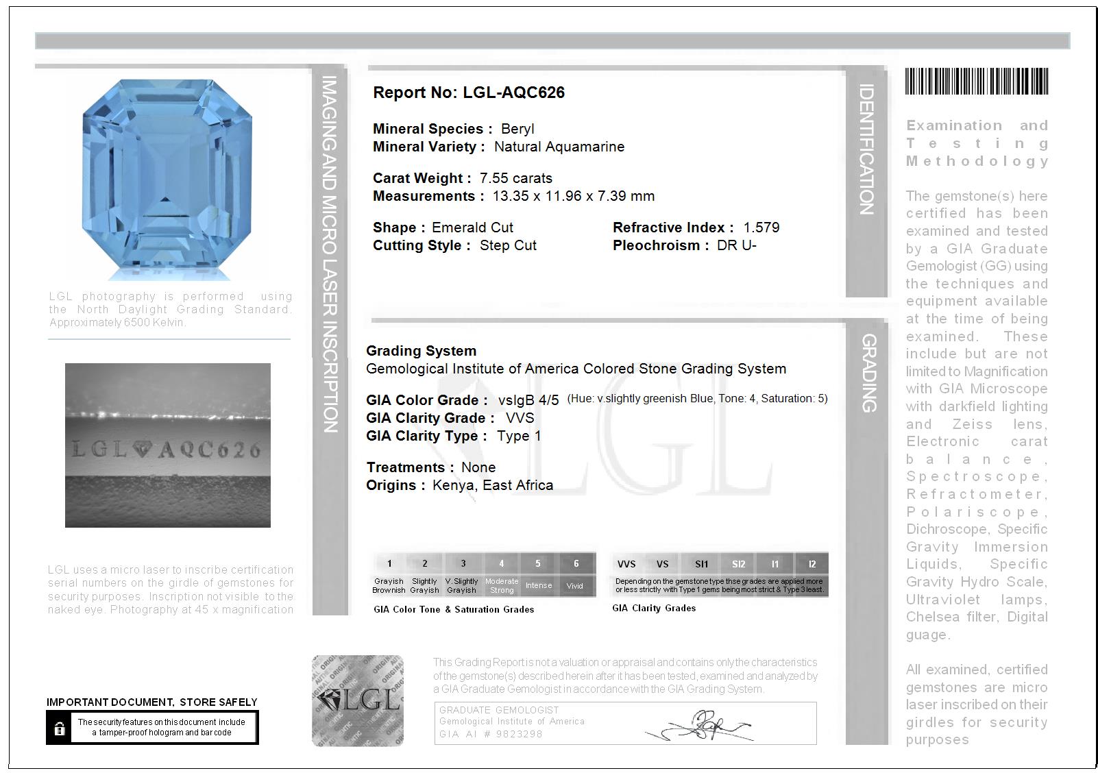 Dichroscope Color Chart